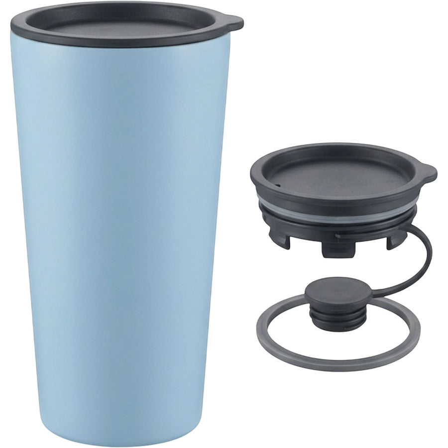 Xbvtl Ceramic-Lined Vacuum Tumbler with Quarter-Turn Lid 15 oz Cloud Blue